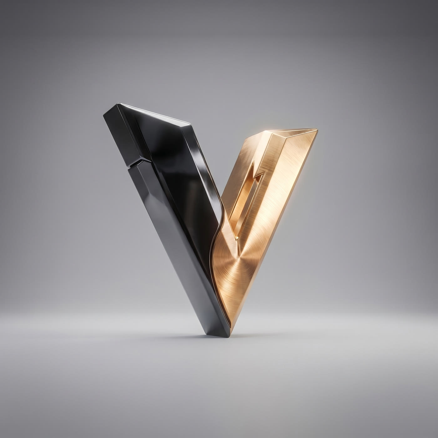 V monogram — hero studio shot